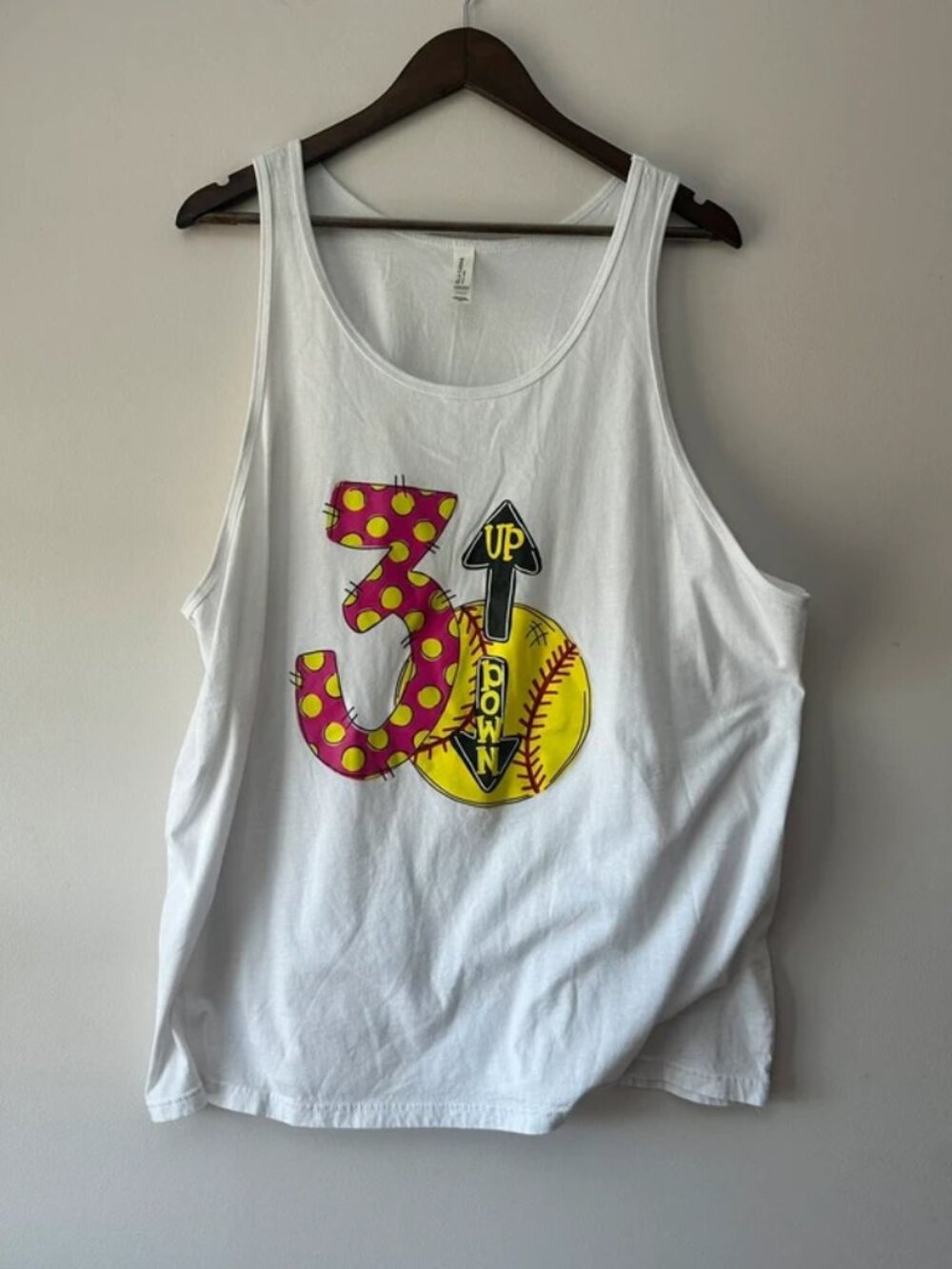 Bella Canvas Softball Tank Top 3 Up 3 Down 2XL